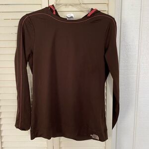 North Face vapor wick brown hoodie